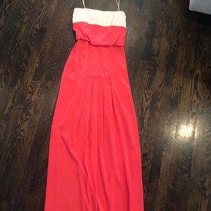 Sachin + Babi pink and beige silk maxi dress